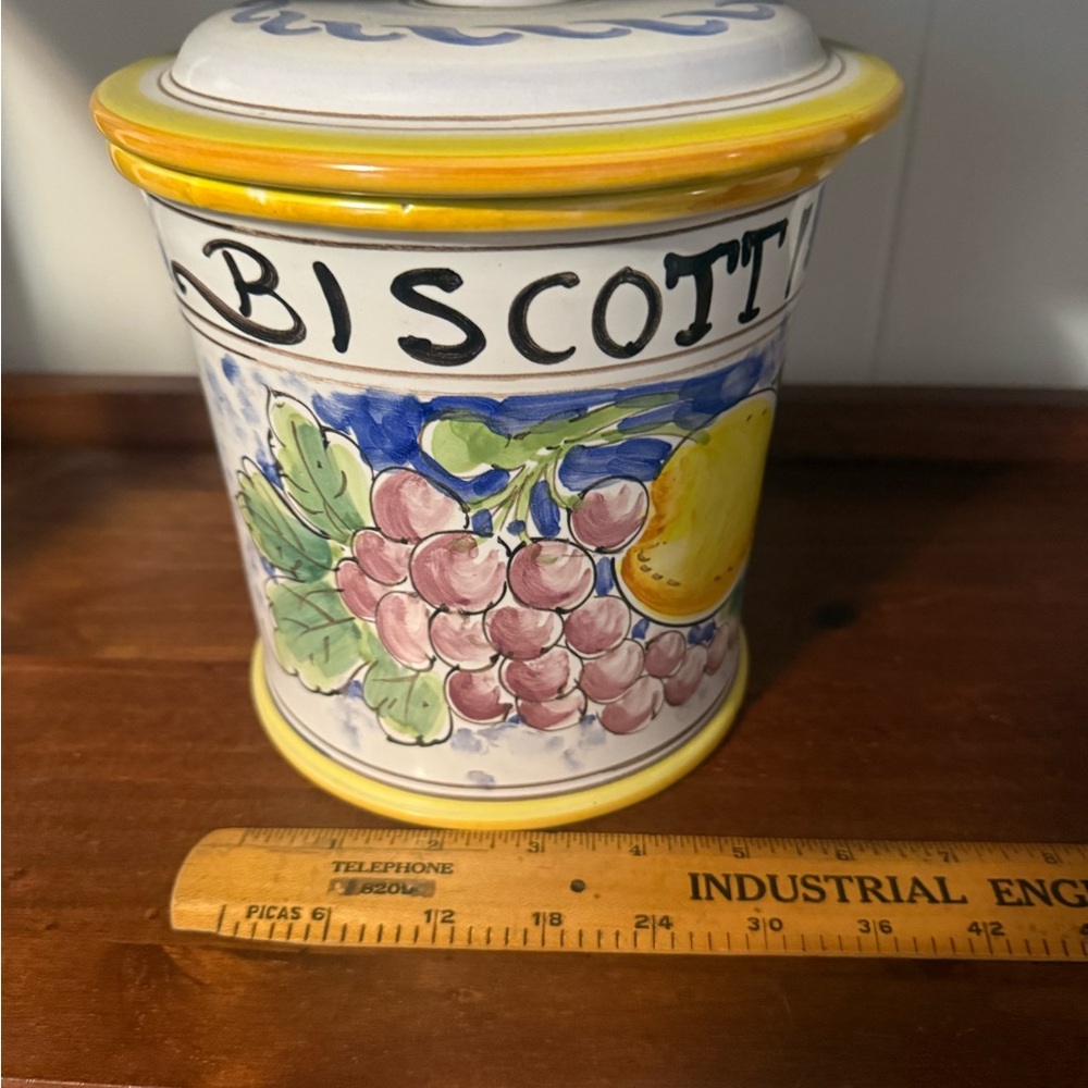 Biscotti Jar with Fruit Design - Picture 3 of 3